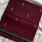 Vegan Silk Saree – Deep Maroon Handloom Art Silk