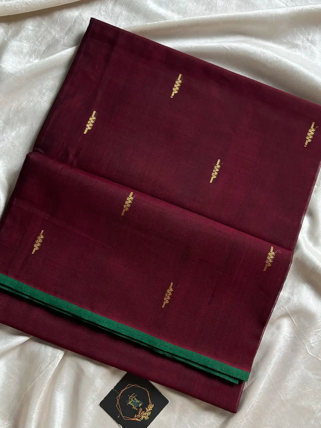 Vegan Silk Saree – Deep Maroon Handloom Art Silk