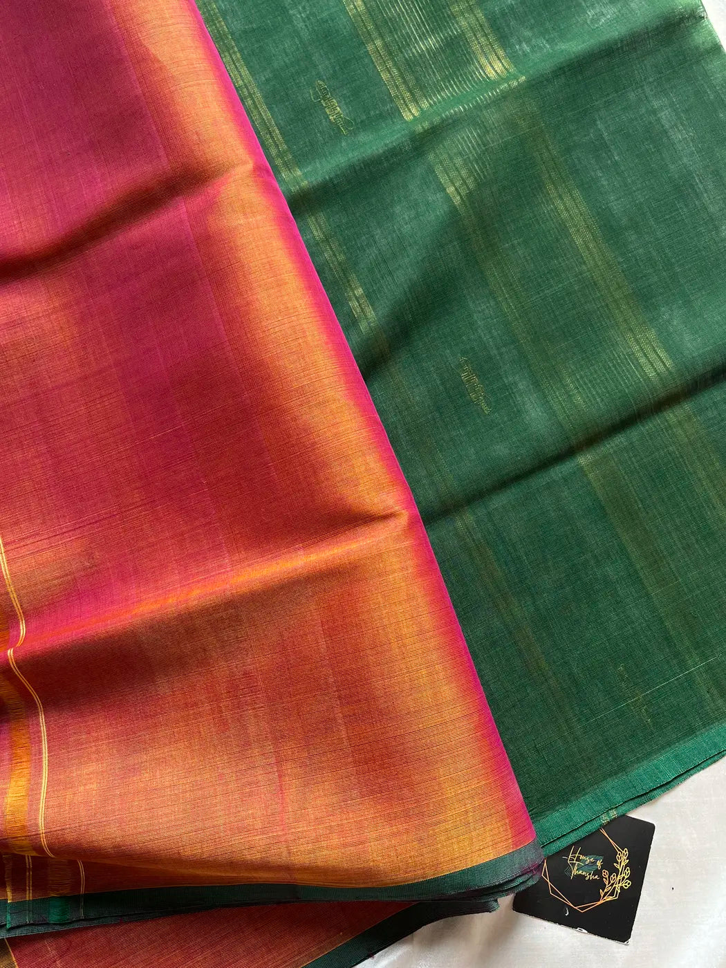 Vegan Silk Saree – Blush Copper Handloom Art Silk