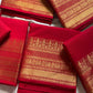 Red Kanchi cotton saree