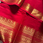 Red Kanchi cotton saree