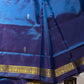Vegan Silks | Chinnalampattu Saree – Peacock Blue