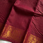 Sungudi Cotton Saree - Dark Maroon Zari Kattam