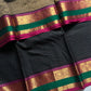 Royal Drapes – Black Mercerised 120 counts Kanchi Cotton Saree