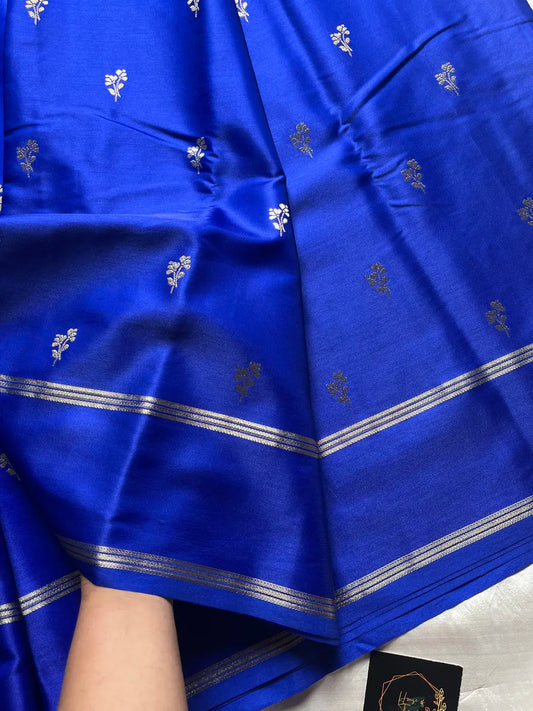 Crepe Silk Saree – Blue