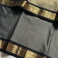Royal Drapes – Grey Mercerised 120 counts Kanchi Cotton Saree