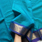 Royal Drapes – Sky blue Mercerised 120 counts Kanchi Cotton Saree