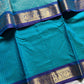 Royal Drapes – Sky blue Mercerised 120 counts Kanchi Cotton Saree
