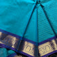 Royal Drapes – Sky blue Mercerised 120 counts Kanchi Cotton Saree