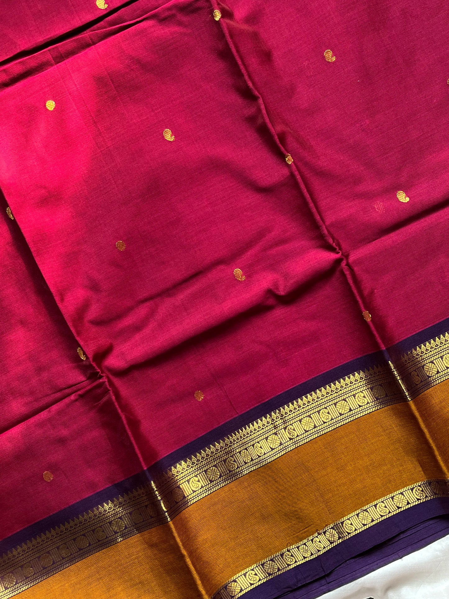 Throne Edit – Maroonish Pink 120 Counts Mercerised Kanchi Cotton Saree