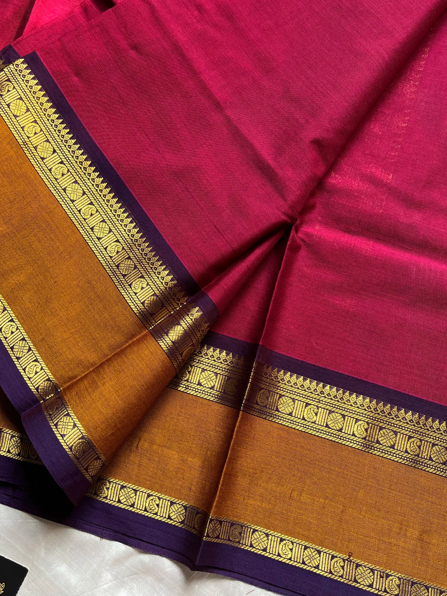 Throne Edit – Maroonish Pink 120 Counts Mercerised Kanchi Cotton Saree