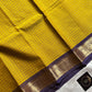 Royal Drapes – Yellow Mercerised 120 counts Kanchi Cotton Saree