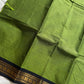 Minimal Border Edit - Green & Black Kanchi Cotton Saree