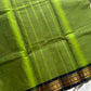 Minimal Border Edit - Green & Black Kanchi Cotton Saree