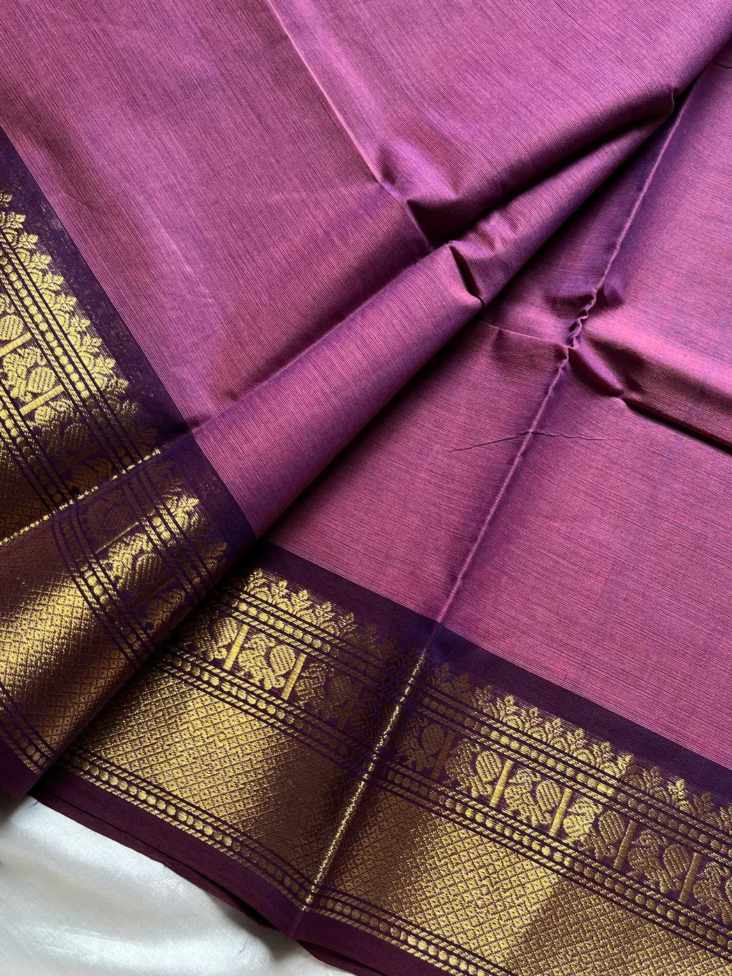 Chettinadu Cotton Saree Lilac – House of Thansha