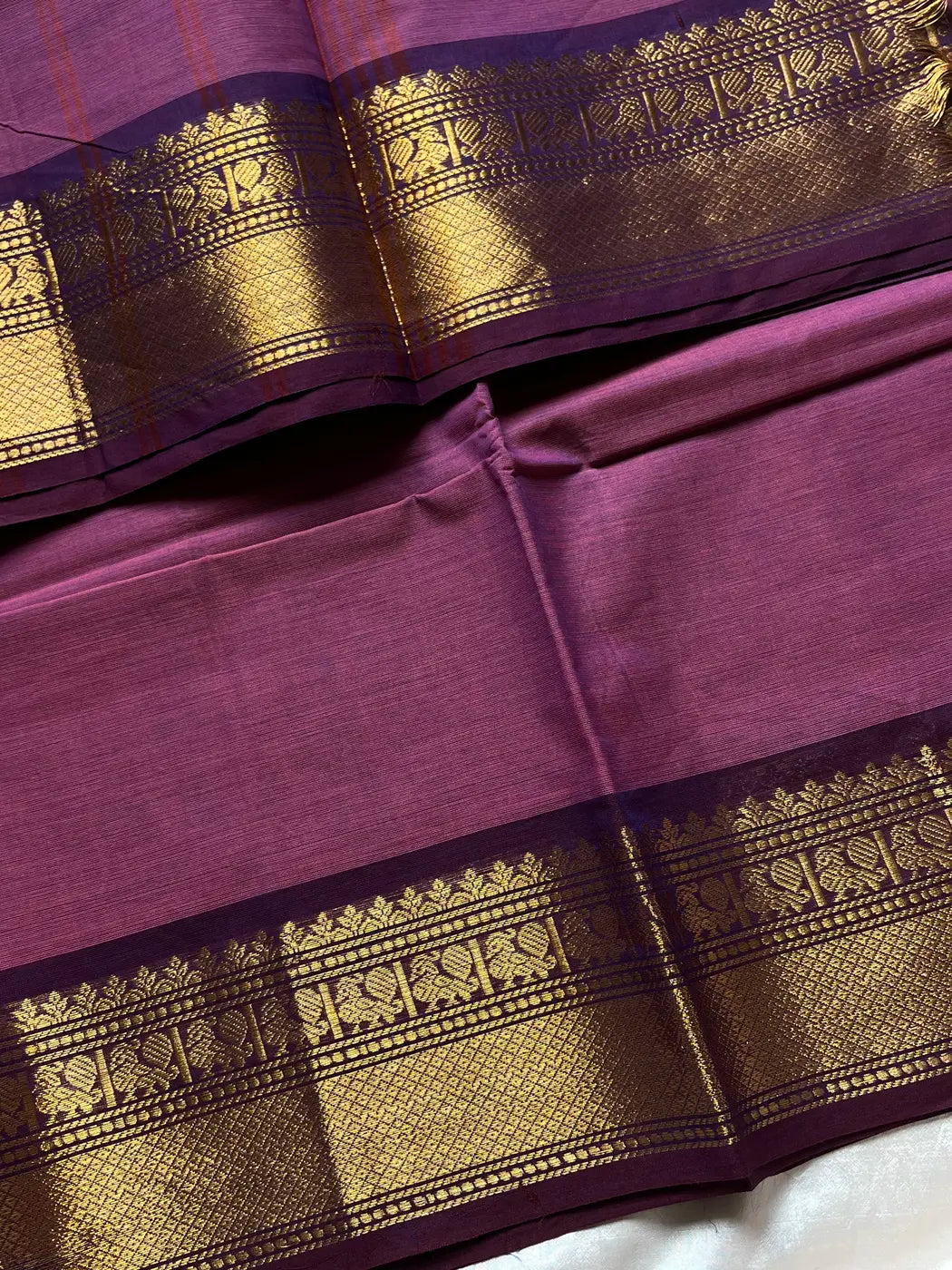 Chettinadu Cotton Saree Lilac – House of Thansha