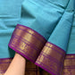 Subtle Weaves | SkyBlue & Purple Kanchi Cotton Saree
