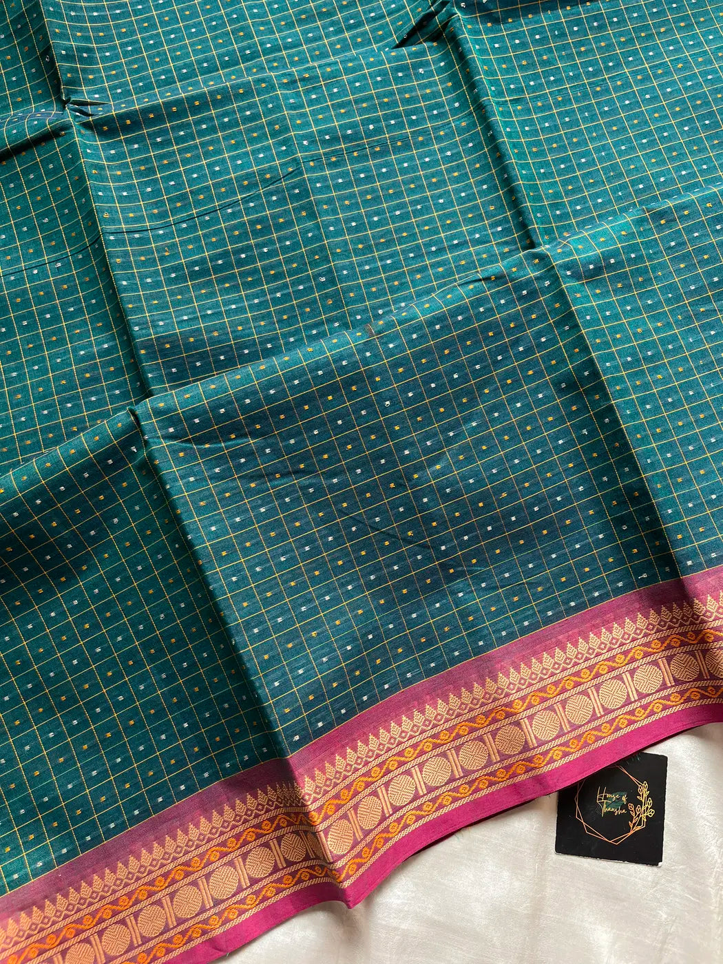 Kattam Edit - Peacock teal Chettinadu Cotton