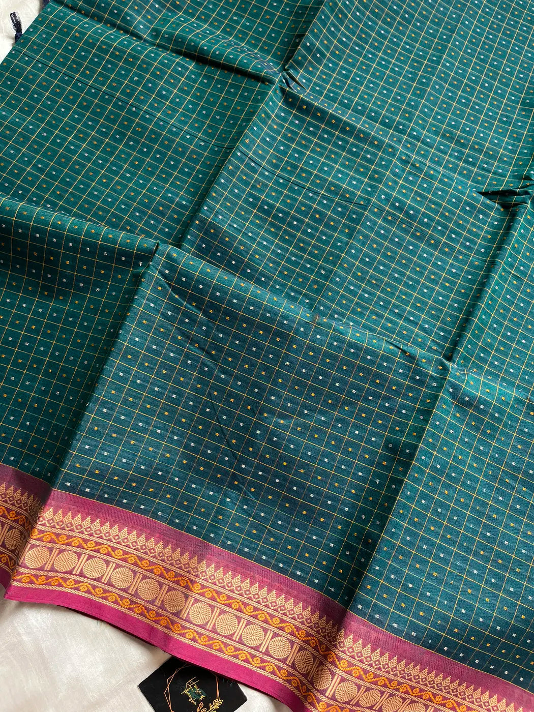 Kattam Edit - Peacock teal Chettinadu Cotton