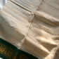 Sungudi Cotton Saree - Cream white