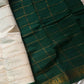 Sungudi Cotton Saree - Cream white