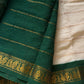 Sungudi Cotton Saree - Cream white