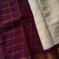 Sungudi Cotton Saree - Cream white