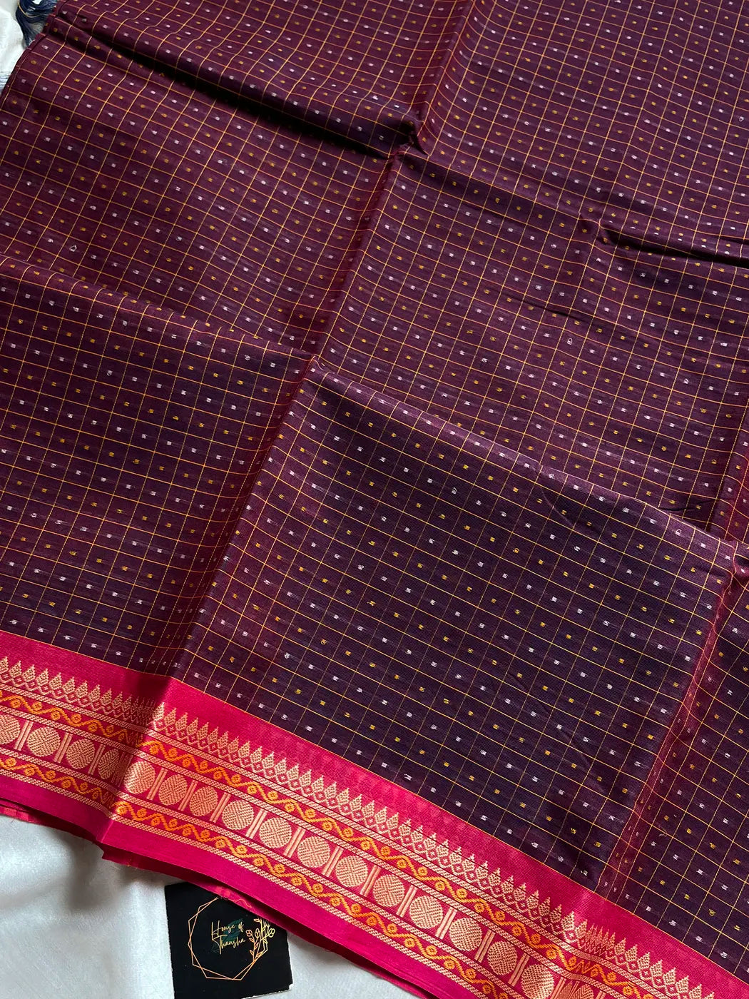Kattam Edit - Burgundy Chettinadu Cotton