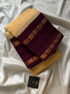 Sungudi Cotton Saree - Sandal & Maroon