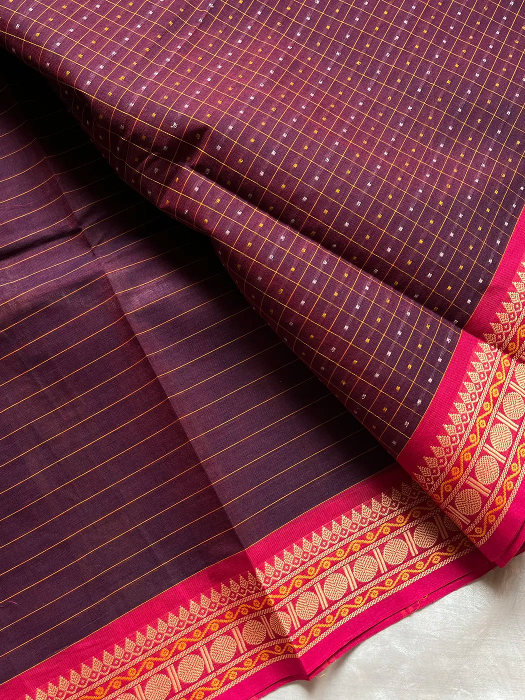 Kattam Edit - Burgundy Chettinadu Cotton