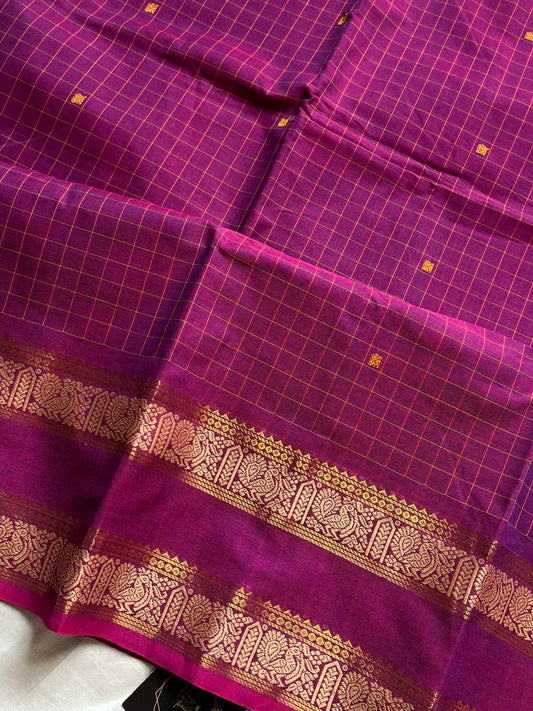 Kattam Edit – Mulberry Pink Checked Chettinadu Cotton