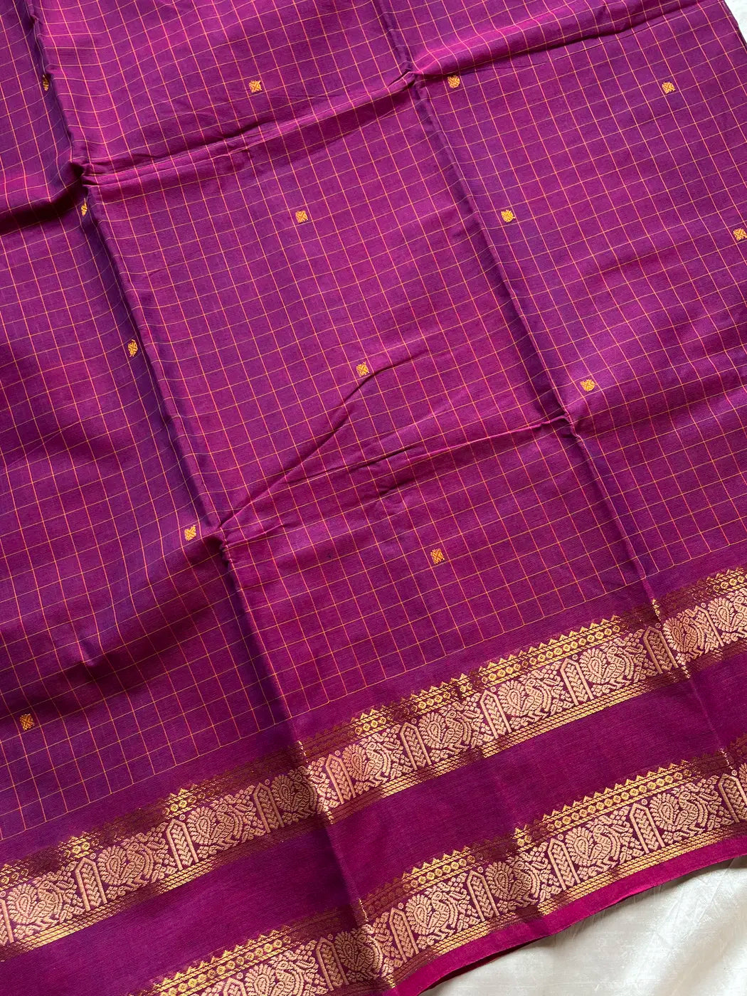 Kattam Edit – Mulberry Pink Checked Chettinadu Cotton