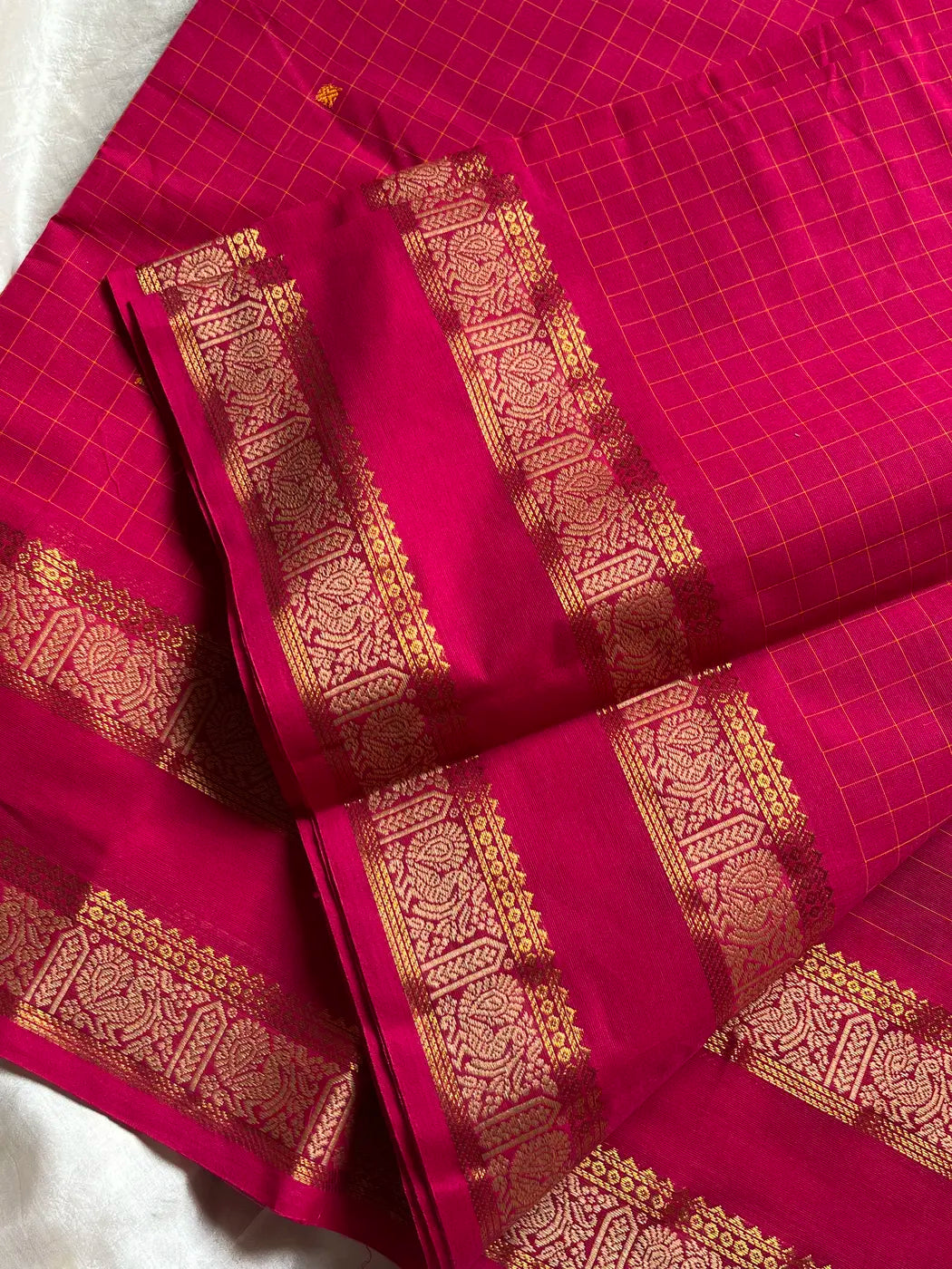 Chettinadu Kattam saree - House of Thansha - checked sarees