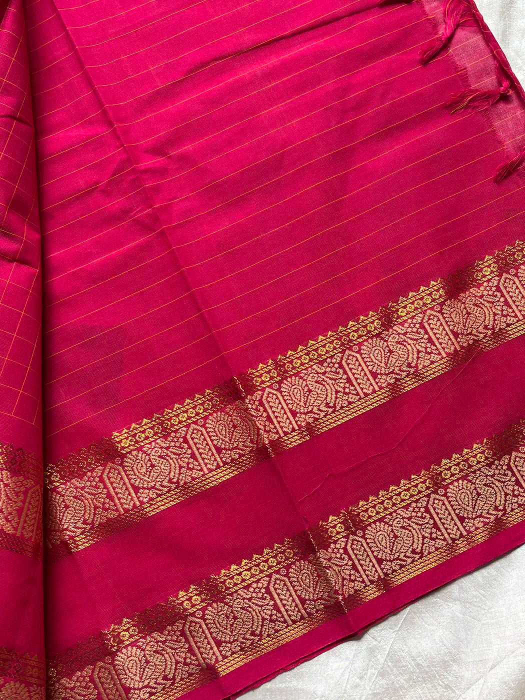 Chettinadu Kattam saree - House of Thansha - checked sarees