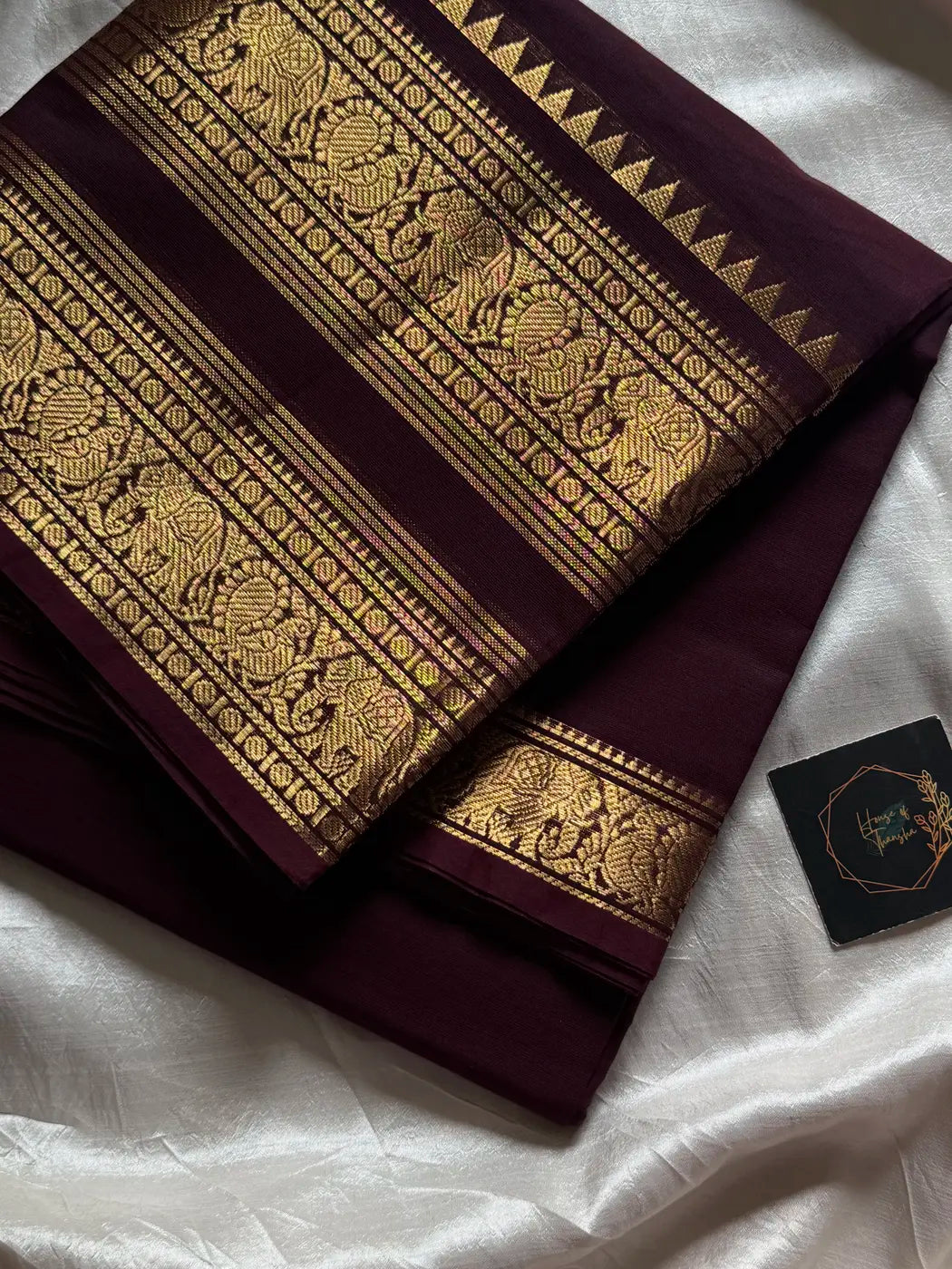 Subtle Weaves | Coffee Brown Kanchi Cotton Saree