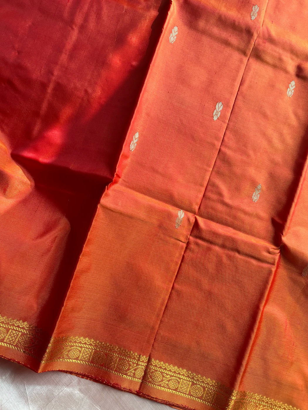 Vegan Silks | Chinnalampattu Saree – Orange
