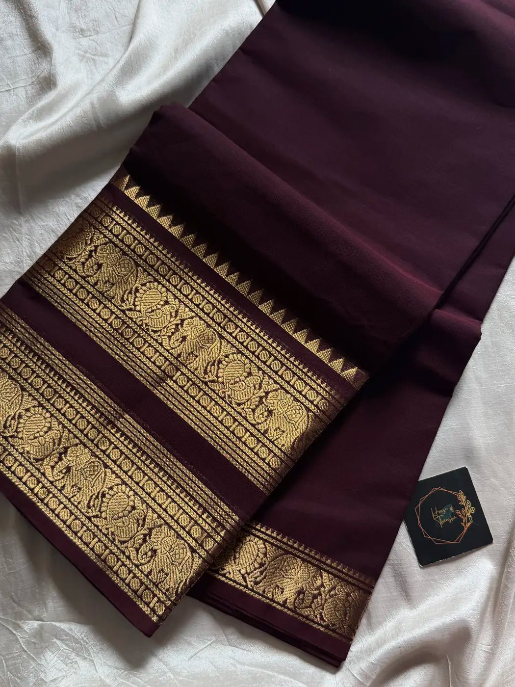 Subtle Weaves | Coffee Brown Kanchi Cotton Saree