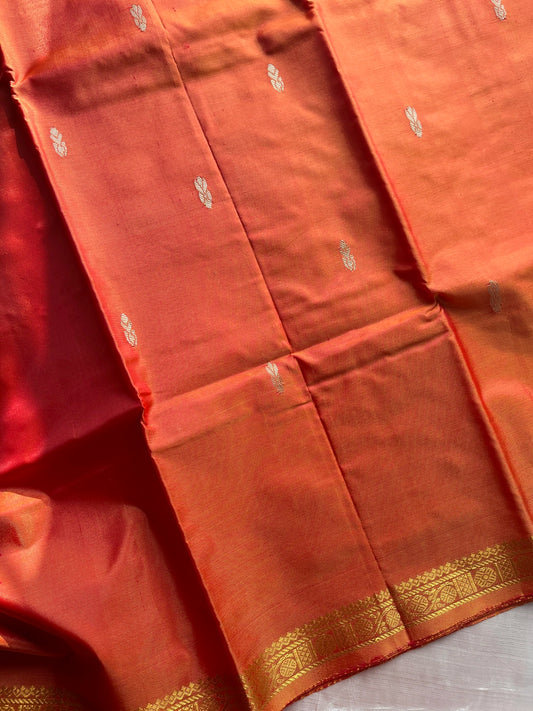 Vegan Silks | Chinnalampattu Saree – Orange