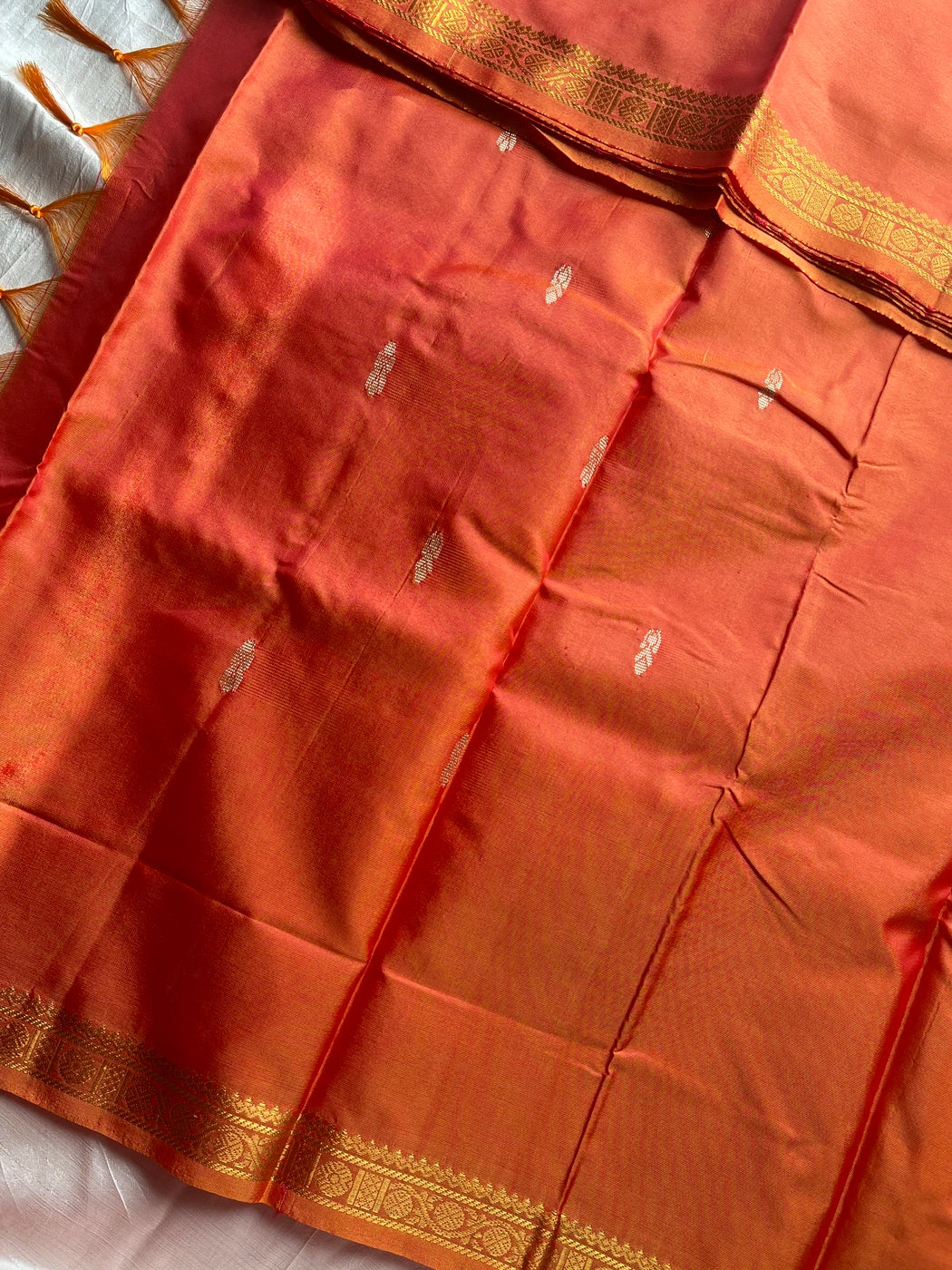 Vegan Silks | Chinnalampattu Saree – Orange