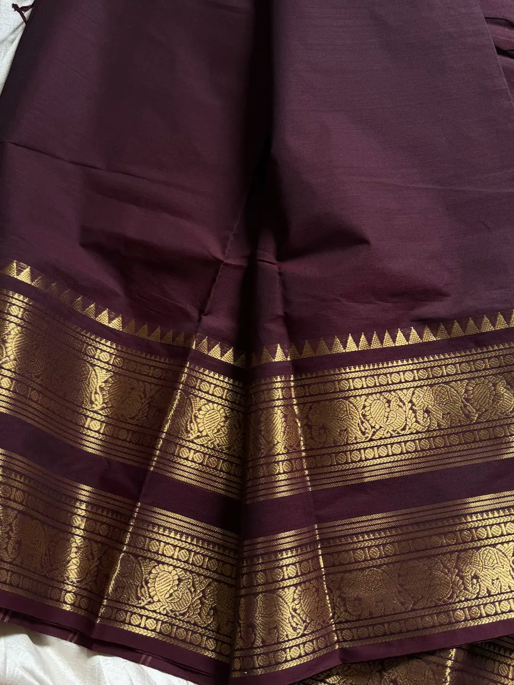 Subtle Weaves | Coffee Brown Kanchi Cotton Saree
