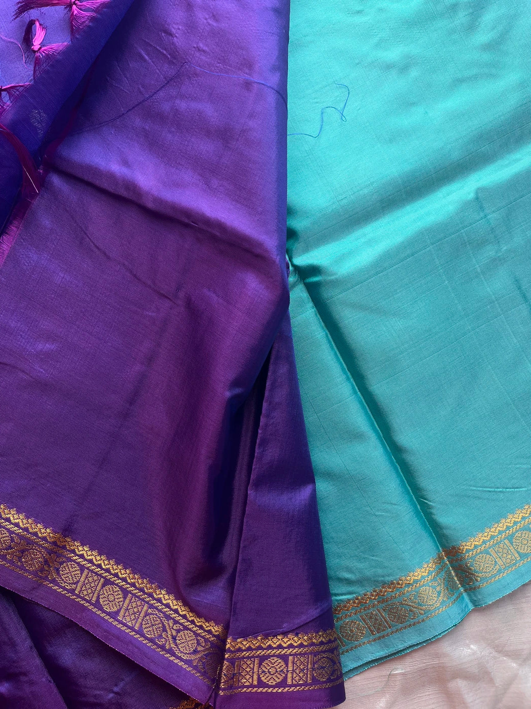 Vegan Silks | Chinnalampattu Saree – Blue