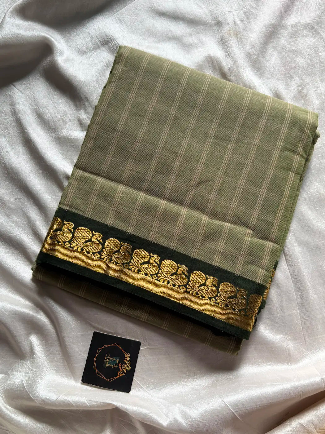 Kattam Edit – Pastel green Checked Chettinadu Cotton