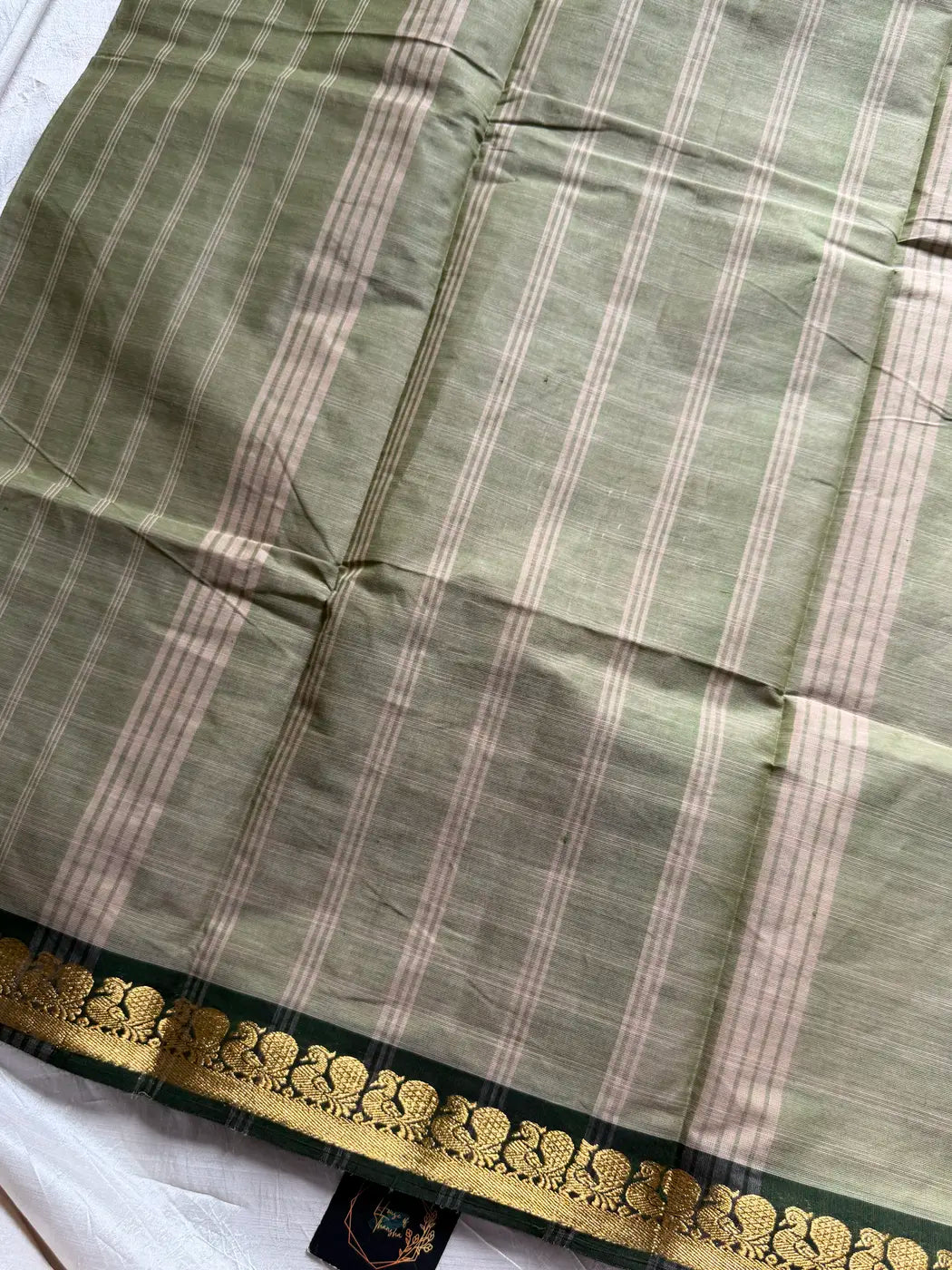 Kattam Edit – Pastel green Checked Chettinadu Cotton