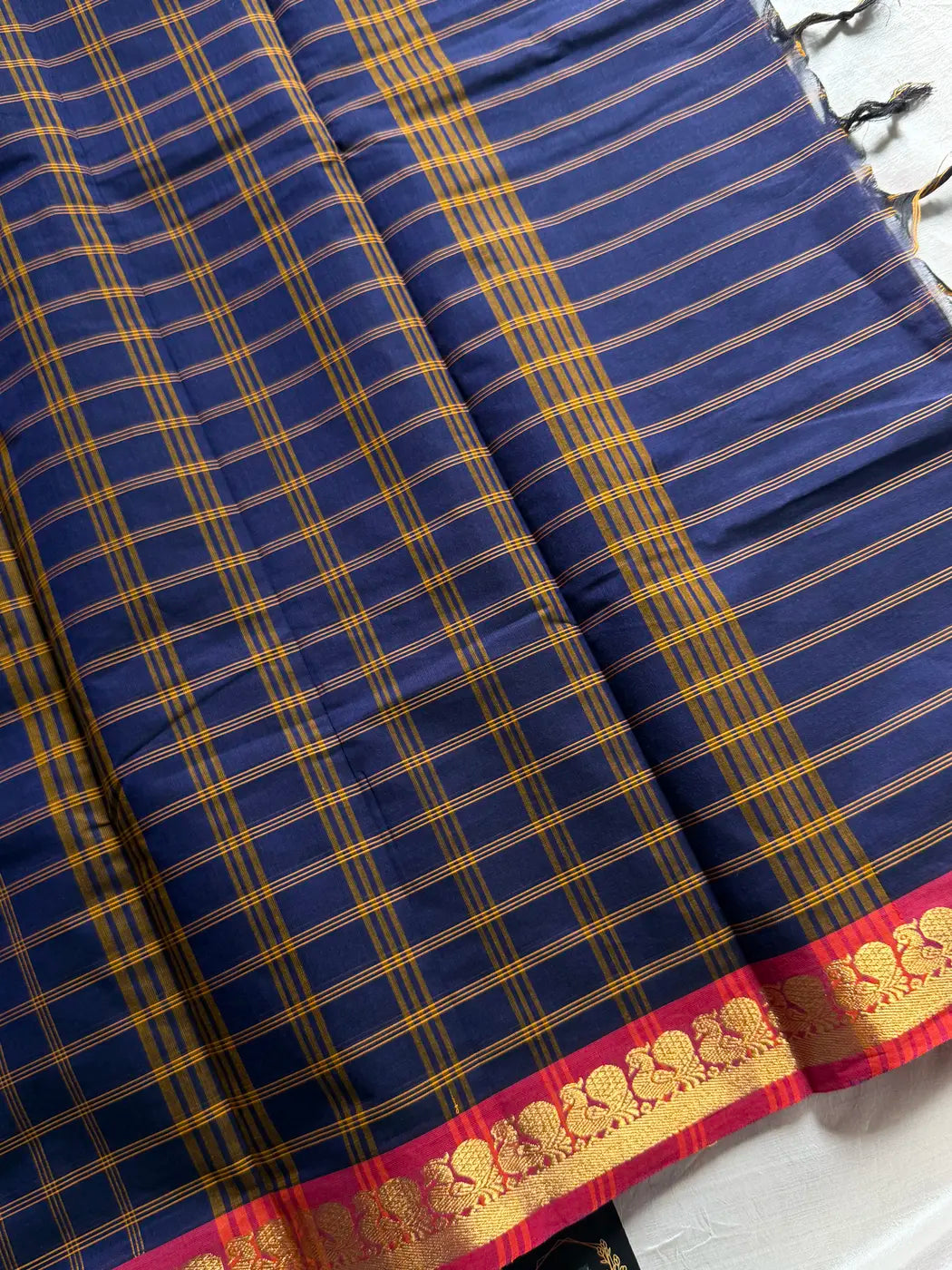 Kattam Edit – Blue Checked Chettinadu Cotton