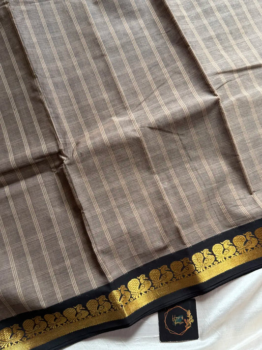 Kattam Edit – Grey Checked Chettinadu Cotton