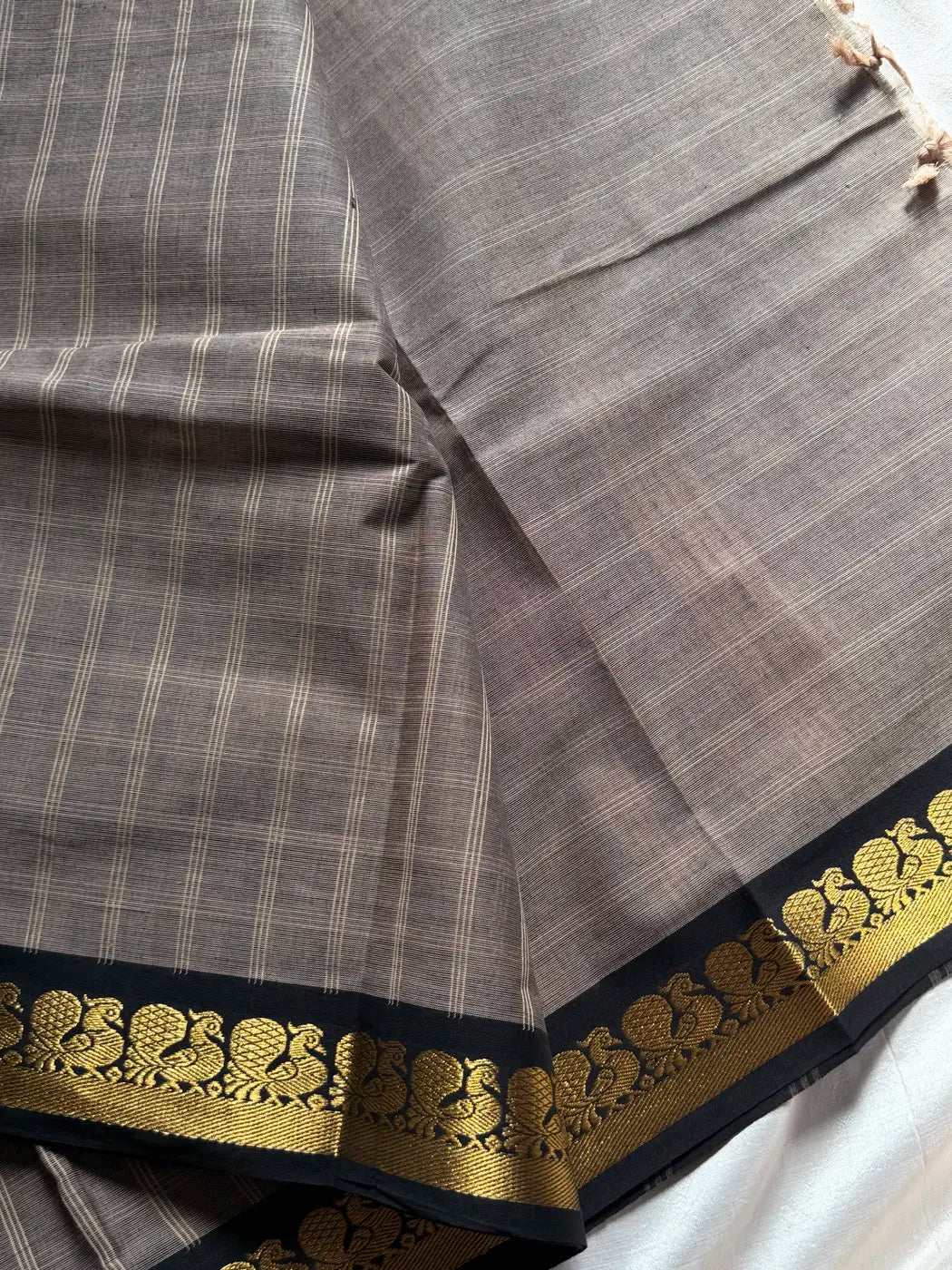 Kattam Edit – Grey Checked Chettinadu Cotton