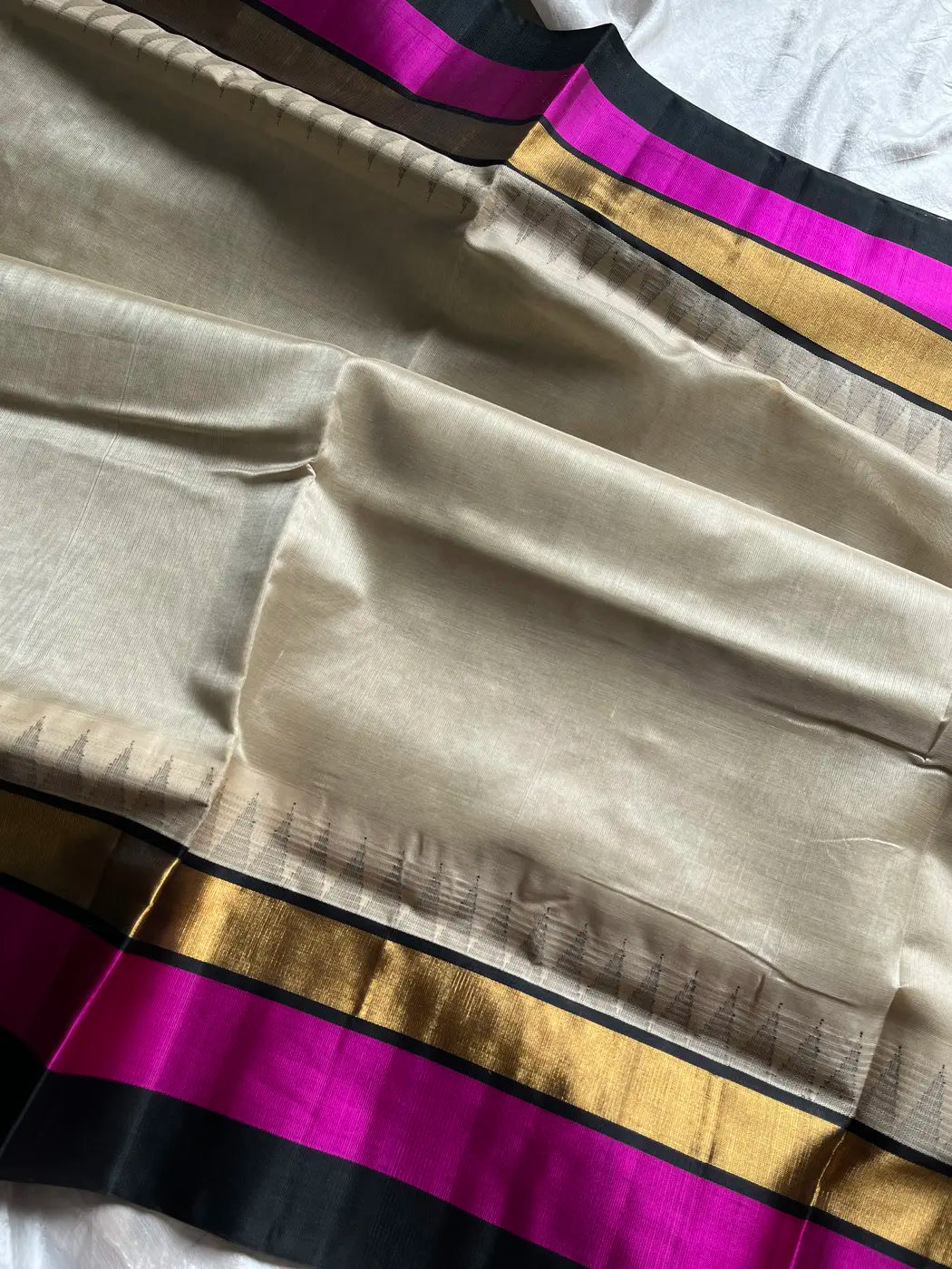 Pattu Nool Edit | Kanchi Silkcotton saree - Beige