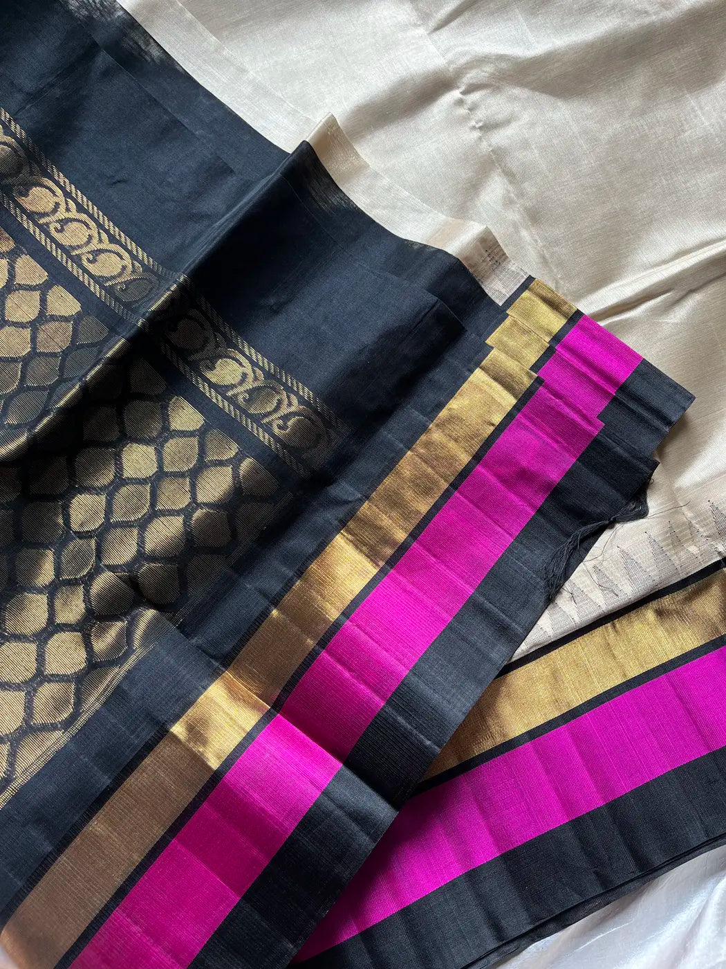 Pattu Nool Edit | Kanchi Silkcotton saree - Beige