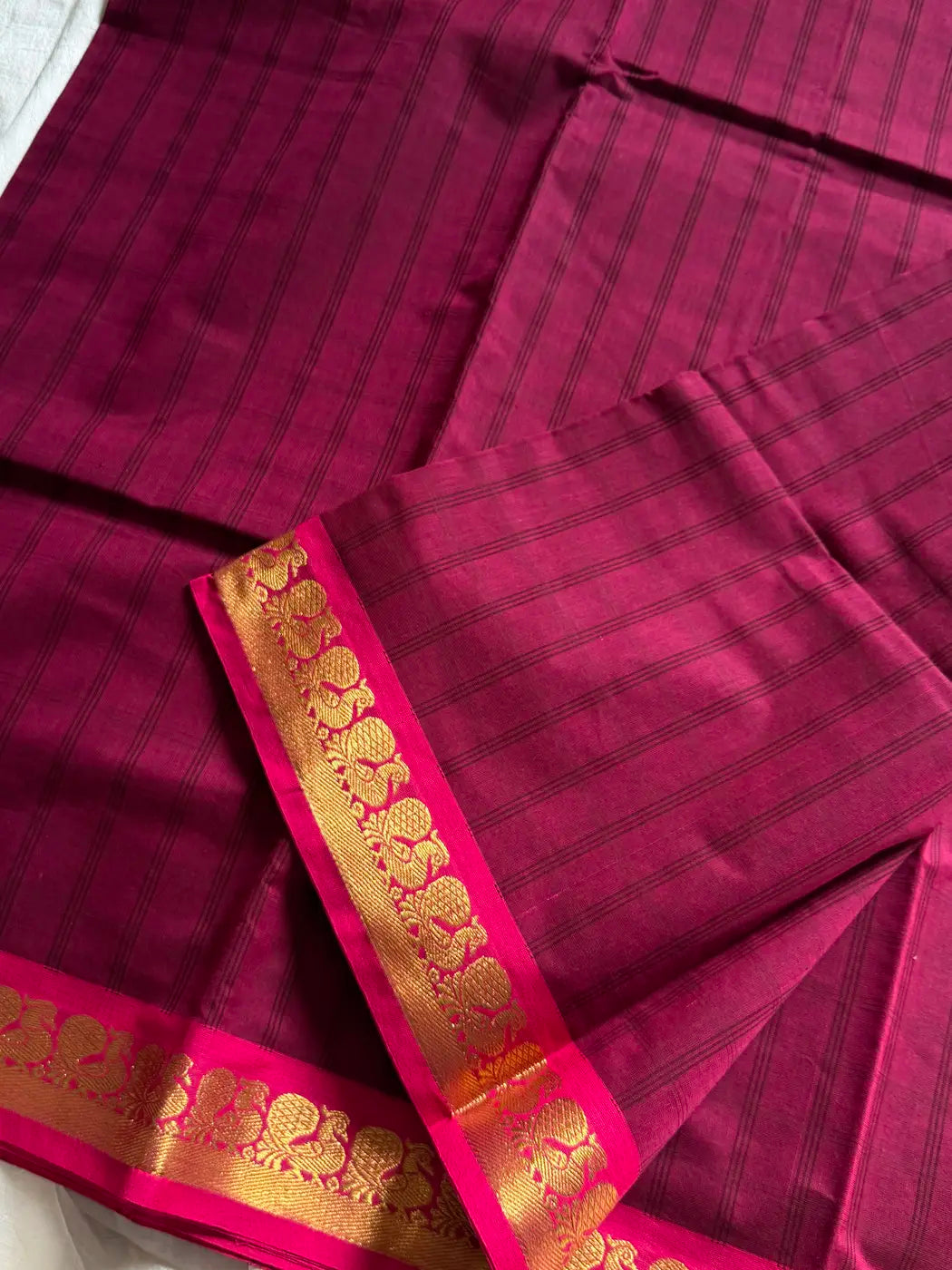 Kattam Edit – Maroon Checked Chettinadu Cotton