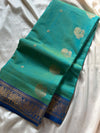 Mercerised Kanchi Cotton - Pastel Green & Blue